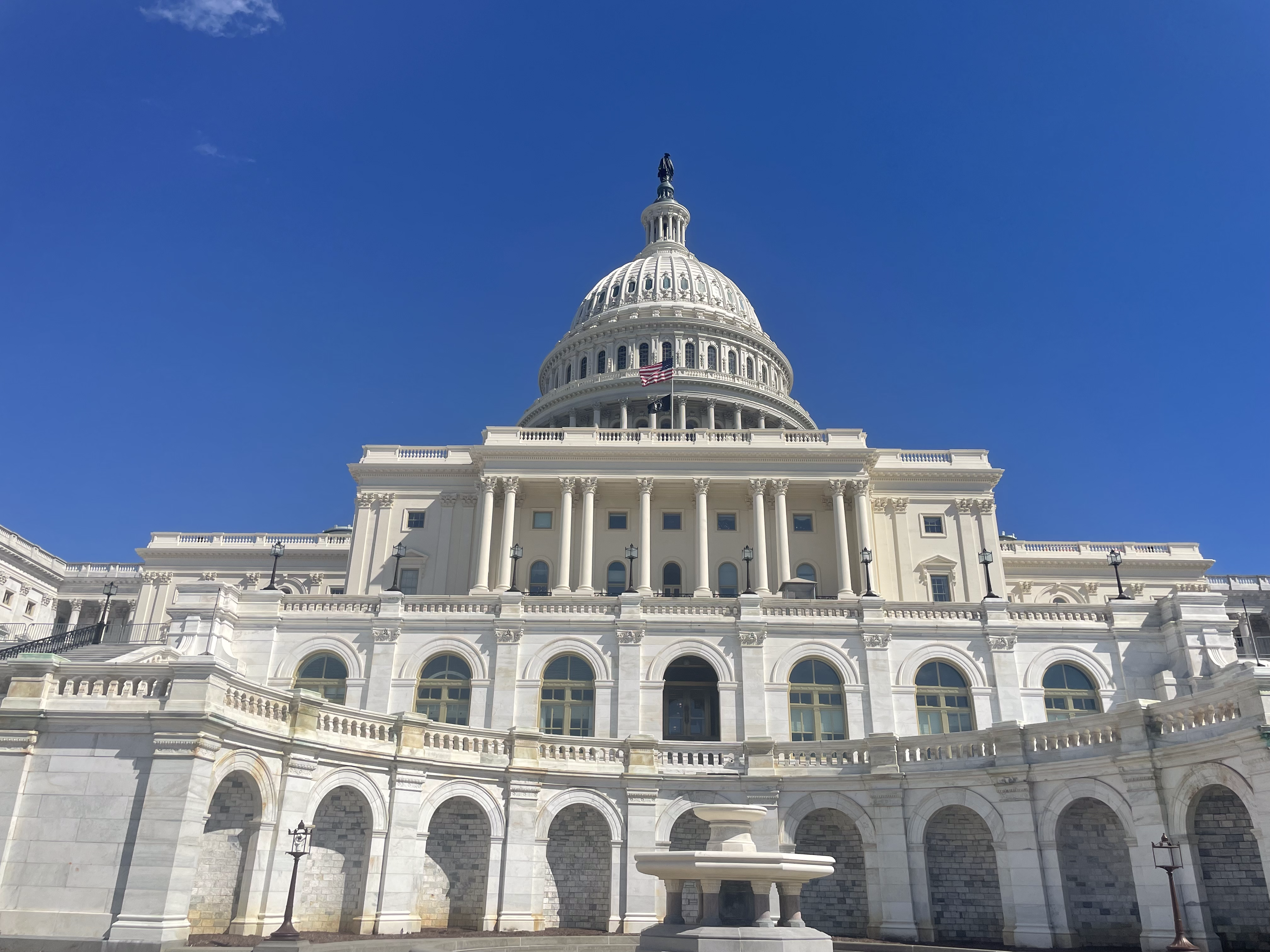 The back of the US Capitol.